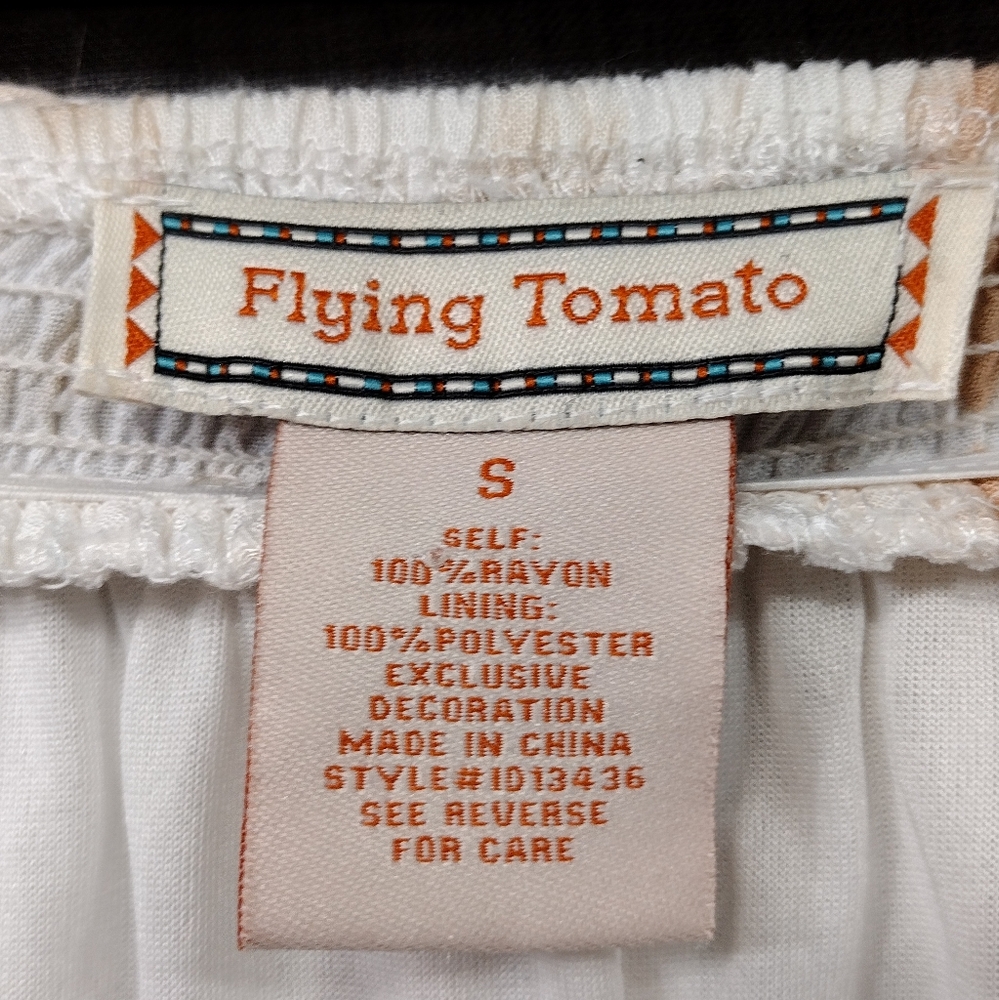 Flying Tomato Embroidered Bodice Tie Dye Maxi Dress Womens S Multicolor Boho Y2K - Picture 7 of 7